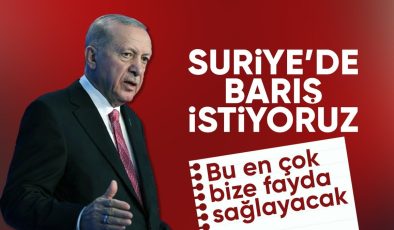 Cumhurbaşkanı Erdoğan NATO dönüşü soruları yanıtladı: Biz Suriye’de barış istiyoruz